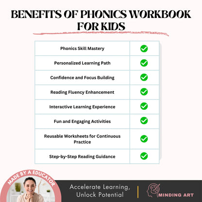 Phonics Workbook for Kids (FREE TODAY)